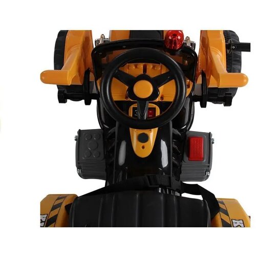 Lean Toys Baterijski traktor z žlico Oranžna Slike