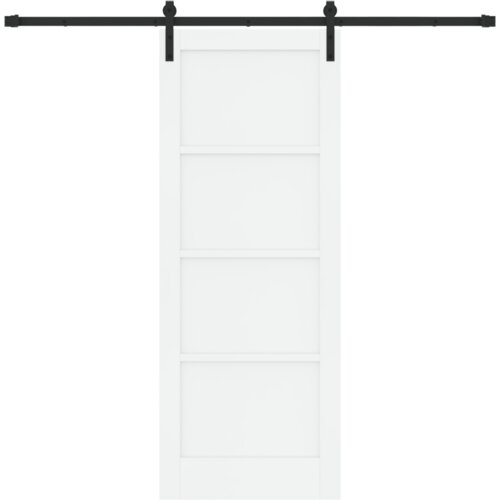 vidaXL Klizna vrata s kompletnim okovima Bijela 78x202 cm Čvrsta drvena borovina Cene
