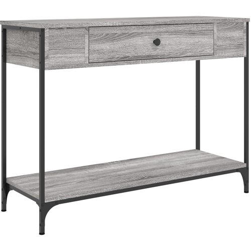  Konzolni stol siva boja hrasta 100x34,5x75 cm konstruirano drvo Slike