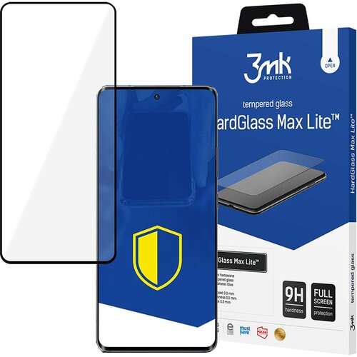 3mk HARDGLASS MAX LITE BLACK KALJENO STEKLO ZA OVITEK OPPO A60, (21976521) Slike