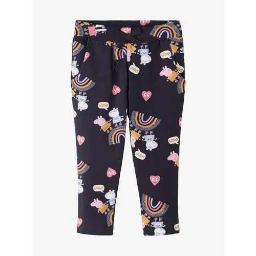 name it Dark Blue Girls Patterned Sweatpants Jina Peppa Pig - Girls