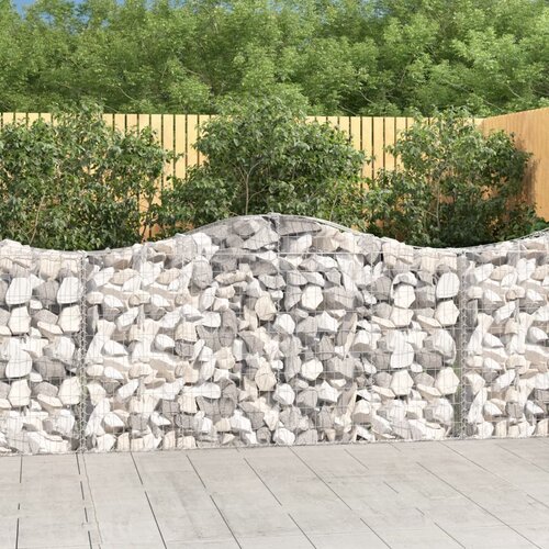  Gabionska ko&amp;scaron;ara s lukom 200x30x100/120 cm pocinčano željezo Slike