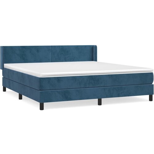 Maison Chic Box spring postelja - Vzmetna postelja z vzmetnico temno modra 160x200 cm žamet SL22025, (21892463) Cene