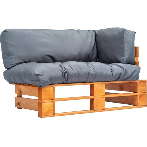  Sofa od paleta od borovine sa sivim jastucima Cijene