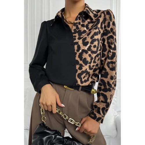 Fenzy Elegantna Ko&amp;scaron;ulja S Uzorkom Leoparda, Crna/Leopard Slike