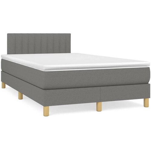  The Living Store Box spring postelja z vzmetnico LED temno siva 120x190 cm blago - Box Spring Postelja, (21450523) Cene