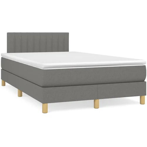  The Living Store Box spring postelja z vzmetnico LED temno siva 120x190 cm blago - Box Spring Postelja, (21450523)