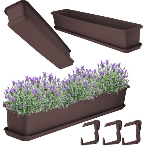 KADAX balkonski cvetlični lonec 80 cm s stojalom in ročaji podolgovat, (5000352586) Cene