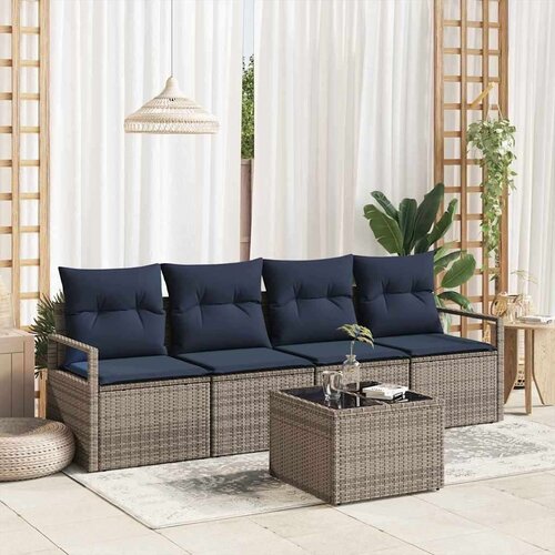  Set sofe 5 pcs Siva i plava poliratan Cijene