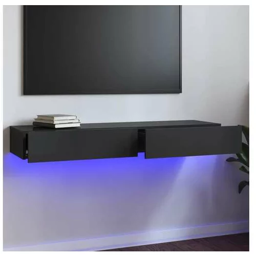  TV omarica z LED lučkami visok sijaj siva 120x35x15,5 cm