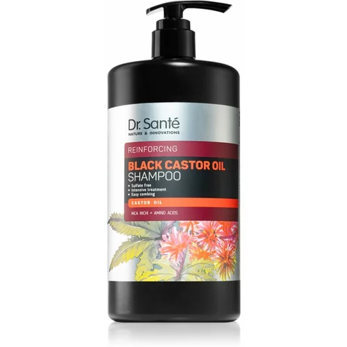 Dr. Santé Black Castor Oil šampon za okrepitev las za nežno umivanje 1000 ml
