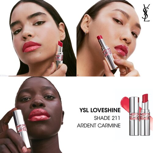 Yves Saint Laurent Loveshine Lip Oil Stick vlažilna sijoča &amp;scaron;minka za ženske 211 Ardent Carmine 3,2 g Slike