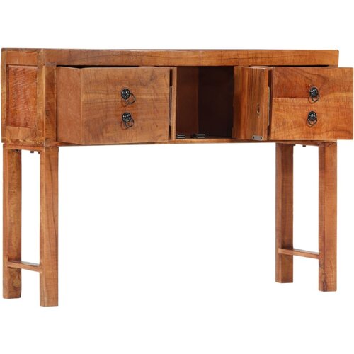 Maison Chic konzolna miza - miza ob steni 120x32x80 cm trden neobdelan mangov les, (21786462) Slike