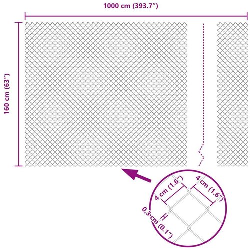 VidaXL Ograda od žičane mreže Zelena 1,6x10 m Čelik Slike