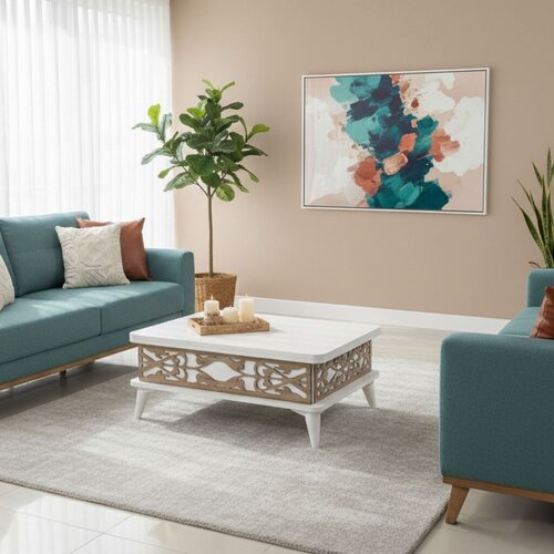 Hanah home sto za dnevnu sobu ada 90x38x60 cm, beli Cene