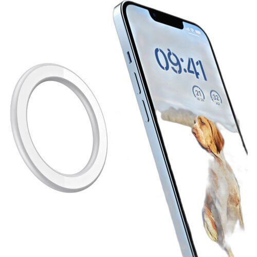 INF Magnetno držalo za prstan za iPhone 15, magnetno kuhinjsko stensko držalo za mobilni telefon White, (21542453) Slike