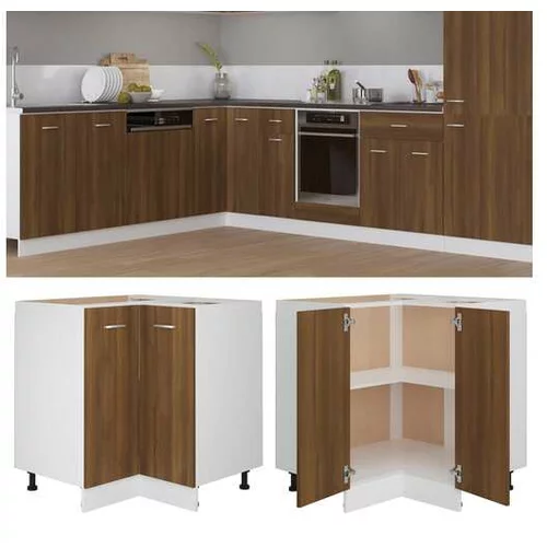  Kuhinjska omarica rjavi hrast 75,5x75,5x80,5 cm inženirski les