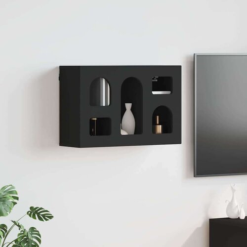 Viseći ormarić s policom Crna 60 x 20 x 40 cm Konstruirano drvo Cene