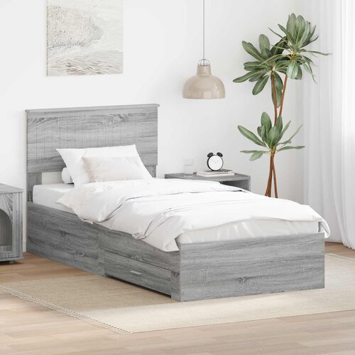  Krevetna konstrukcija Siva Sonoma 90 x 200 cm Konstruirano drvo Cijene