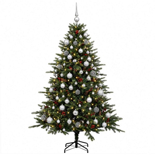  Umjetno božićno drvce s kuglicom 210 cm 300 LED lampica Slike