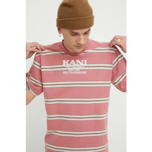 Karl Kani Bombažna kratka majica moški, roza barva