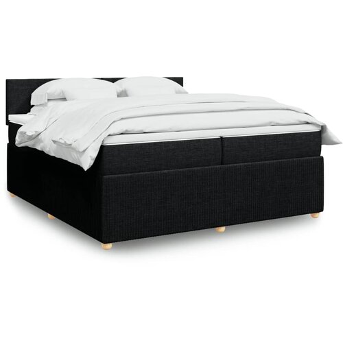 vidaXL Krevet s oprugama i madracem crni 200x200 cm od tkanine Cijene