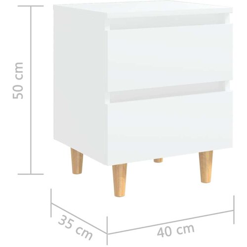 VidaXL noćni ormarići 2 kom bijeli 40 x 35 x 50 cm Slike