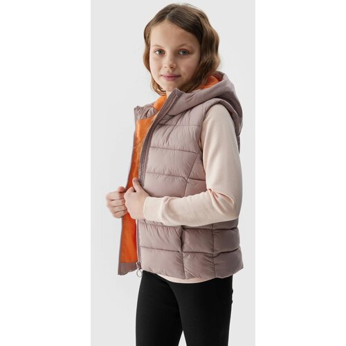 4f Girls&amp;#039; down vest with synthetic down filling - beige Slike