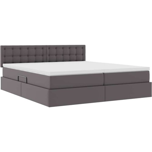  Krevet s prostorom za pohranu s LED-om Siva 180 x 200 cm - Siva 180 x 200 cm Slike