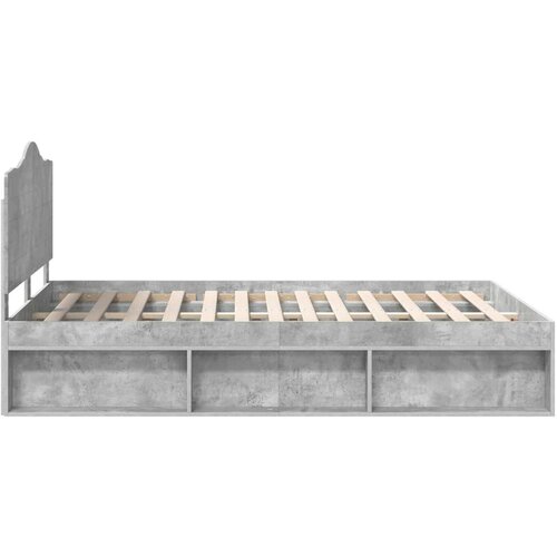  Okvir za krevet Beton 160 x 200 cm Čvrsto borovo drvo Slike
