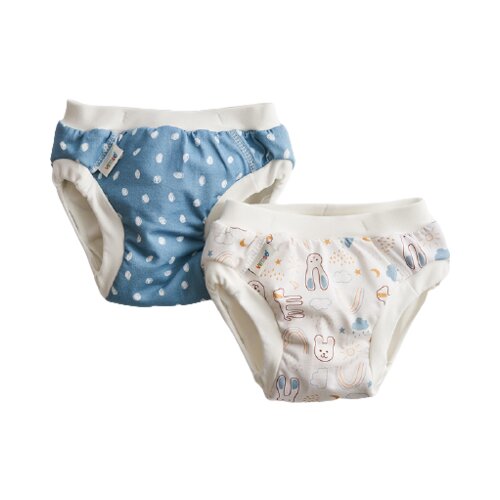 Vimse pakiranje od 2 pelene za trening Plava / Teddy - Super Large 13-17kg Slike