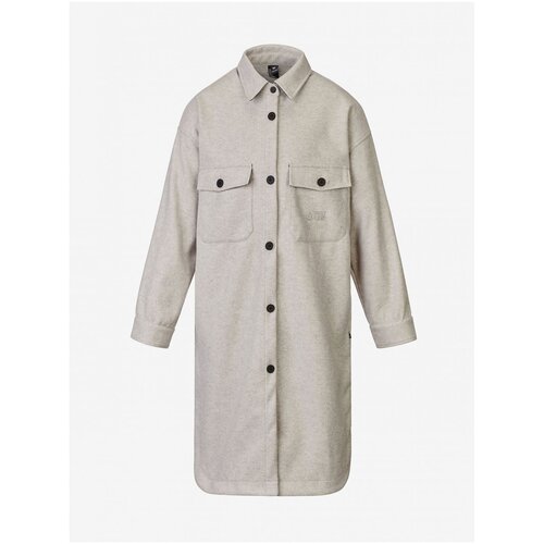  Light Grey Womens Long Shirt Jacket Sotola - Women Cene