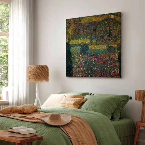  Slika - Gustav Klimt &amp;ndash; Country House on the Attersee Lake 40x40 Premium Print Slike
