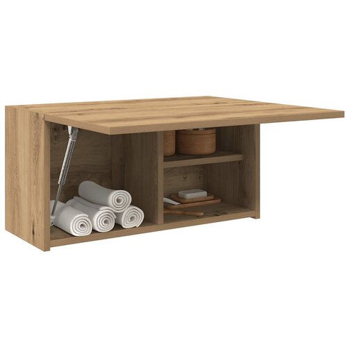 vidaXL Kopalniška stenska omarica artisan hrast 60x25x30 cm inž. les Cene