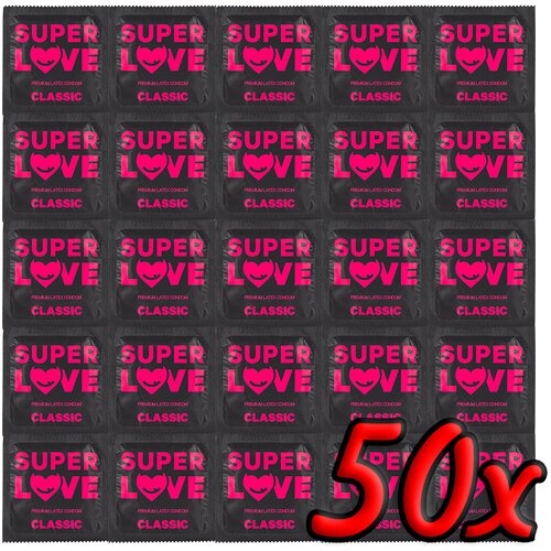 SuperLove Premium Latex Condoms Classic 50 pack Slike