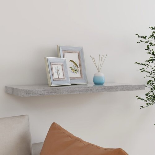  Plutajuća zidna polica siva boja betona 80 x 23,5 x 3,8 cm MDF Cijene