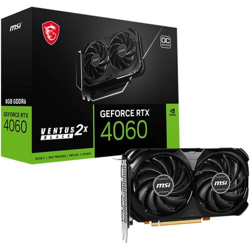 MSI RTX 4060 VENTUS 2X BLACK 8G OC grafička kartica Cene