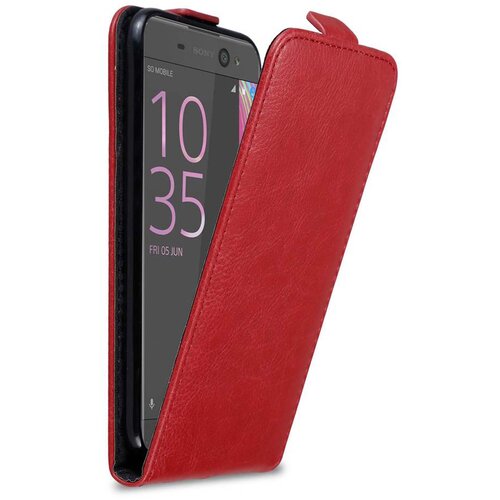 Cadorabo Ohišje, združljivo z Sony Xperia XA v rdeče jabolko - Zaščitni ovitek v obliki flipa z magnetnim zapiranjem, (20558925) Cene