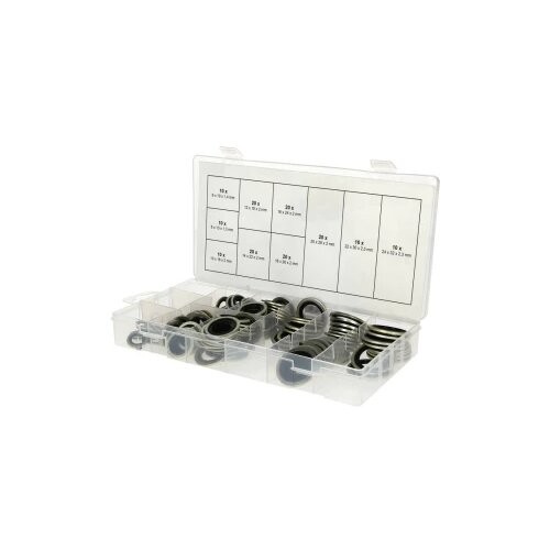Ks Tools Asortiman kompozitnih brtvenih prstenova, &amp;Oslash; 6-24 mm, 150 kom. 970.0760 asortiman brtvila Sadržaj 150 Dijelovi Slike