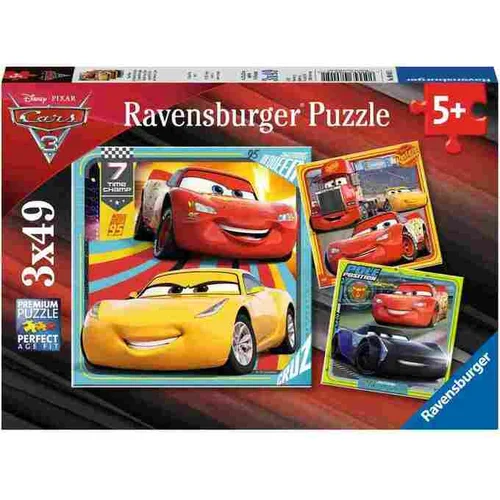 Ravensburger 3x49 delna sestavljanka Cars 080151