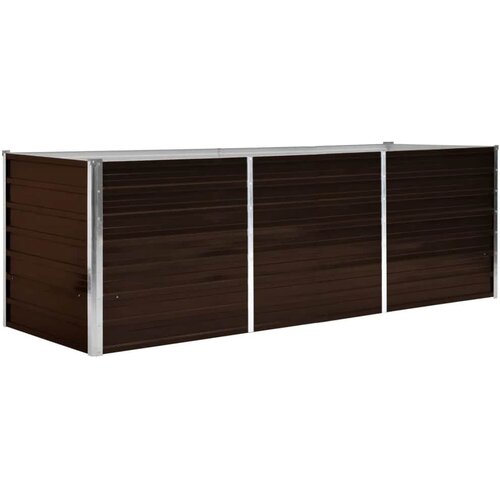  Povi&amp;scaron;ena vrtna gredica smeđa 240 x 80 x 77 cm pocinčani čelik Slike