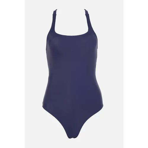 Trendyol Navy Blue Back Detailed Swimsuit