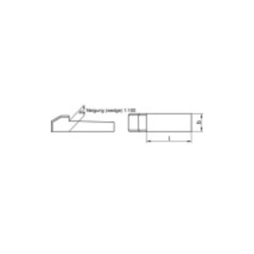 Toolcraft čelik C45K klin s nosom (Ø x D) 12 mm x 40 mm 25 St. Cijene