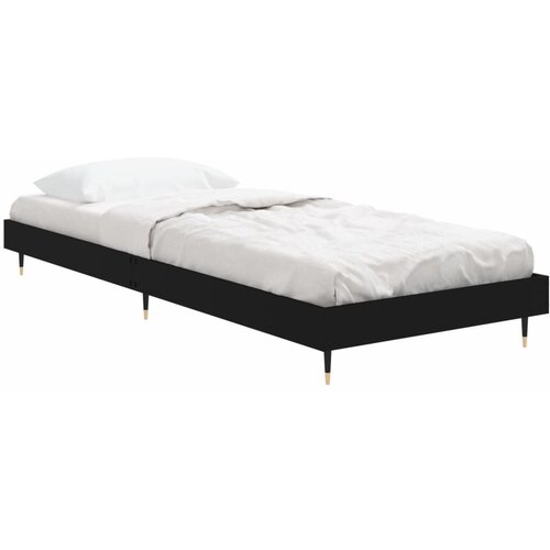  Okvir za krevet crni 75 x 190 cm od konstruiranog drva Slike