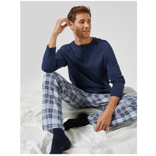 Koton Long Sleeve Cotton Pajamas Set Slike