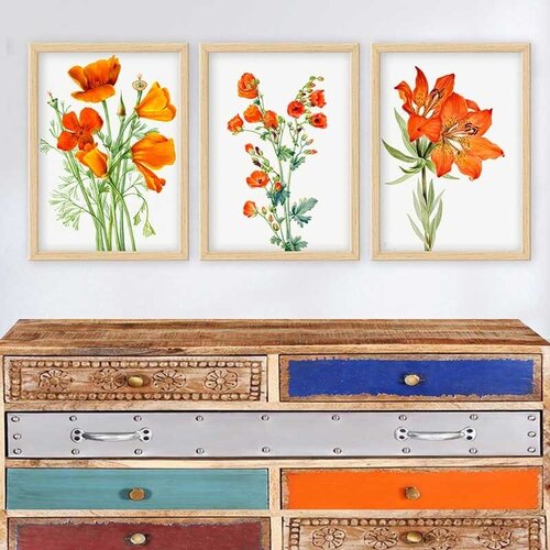 Wallity Set uramljenih slika 3NTC_12613512, 3 Dela Cene