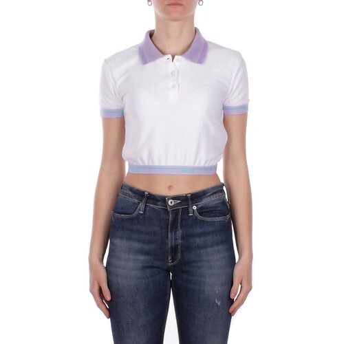 Gcds Polo majice kratki rokavi C1WEQD113J024 Bela Slike