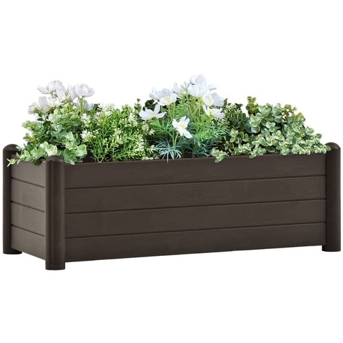 vidaXL Visoka greda PP mocha 100x43x35 cm, (20618588) Cene
