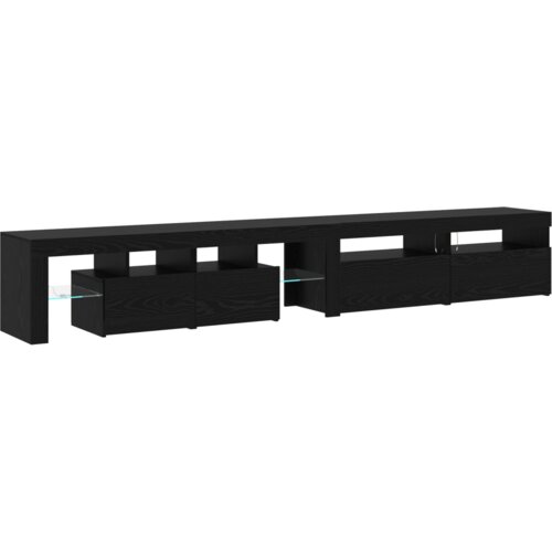 VidaXL TV ormari 3 komada s LED svjetlima, crni hrast, konstruirano drvo, TV ormari s LED svjetlima 2 komada, crni hrast 60x35x40 cm, konstruirano drvo Slike