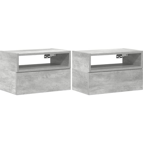 Maison Chic Stenski Dvo delni komplet Nočne omarice - Nočne mize betonsko siva 45x26x28,5 cm, (21689346) Cene